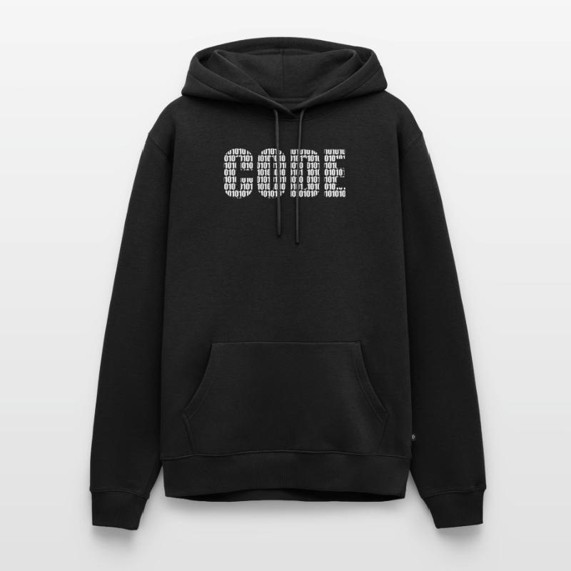 Code Binary Look Sweat à capuche Premium bio Homme