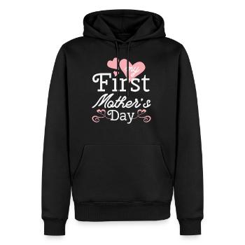Mother's day sayings parents recognition gift - Men’s Premium Organic Hoodie - black - Front - Nico (187cm)