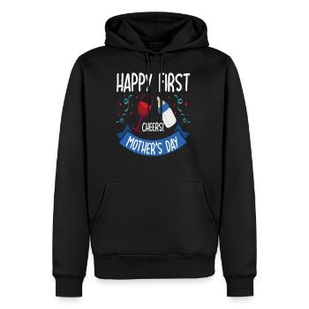 Mutter Tag Sprüche Eltern Anerkennung Geschenk - Männer Premium Bio Hoodie - Schwarz - Vorne - Nico (187cm)
