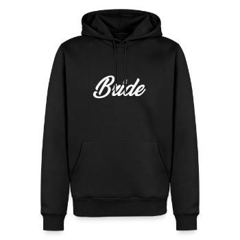 Cadeau Licorne Mariage Bachelor Party - Sweat à capuche Premium bio Homme - noir - Devant - Nico (187cm)