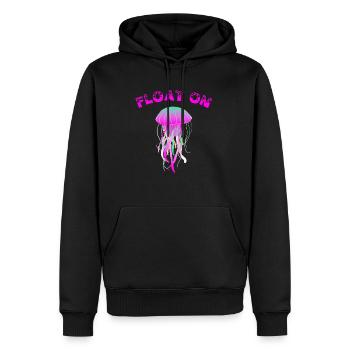 Float On Jellyfish Medusa Meduse Nettle Jellyfish Sea - Men’s Premium Organic Hoodie - black - Front - Nico (187cm)