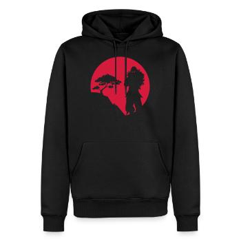 Chemise ninja - Sweat à capuche Premium bio Homme - noir - Devant - Nico (187cm)