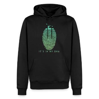 Kajakfahren in meinem DNA-Kajak-Geschenk für Männer - Männer Premium Bio Hoodie - Schwarz - Vorne - Nico (187cm)