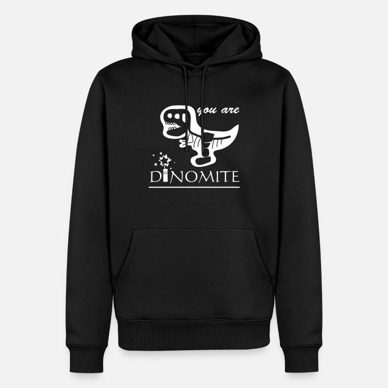 Dynamit Dino - Sweat à capuche Premium bio Homme - noir