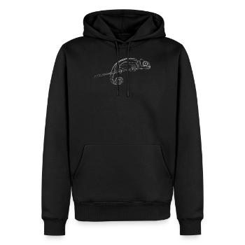 Motif d’animaux caméléon - Sweat à capuche Premium bio Homme - noir - Devant - Nico (187cm)