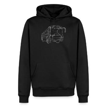 Busfahrer Bus - Sweat à capuche Premium bio Homme - noir - Devant - Nico (187cm)