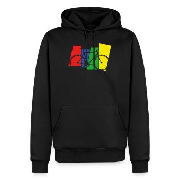 Fahrrad Fahrradtour - Männer Premium Bio Hoodie - Schwarz - Vorne - Nico (187cm)