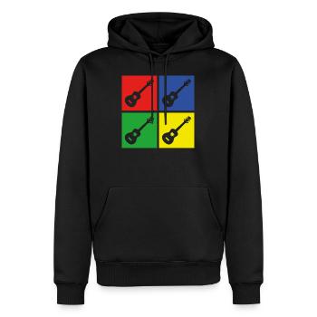 Ukulele - Männer Premium Bio Hoodie - Schwarz - Vorne - Nico (187cm)