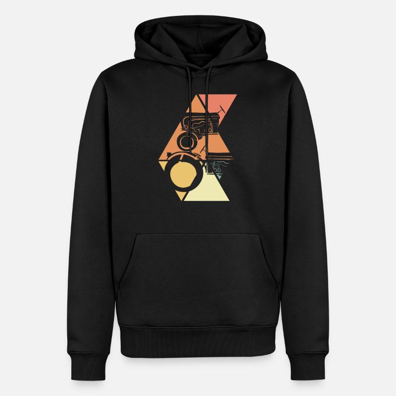Traktor - Männer Premium Bio Hoodie - Schwarz