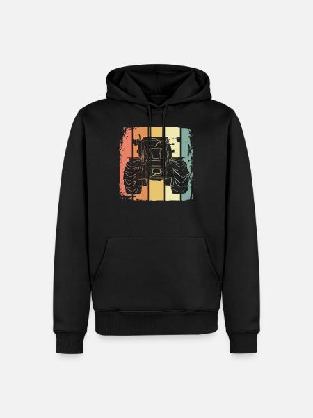 Traktor - Männer Premium Bio Hoodie - Schwarz