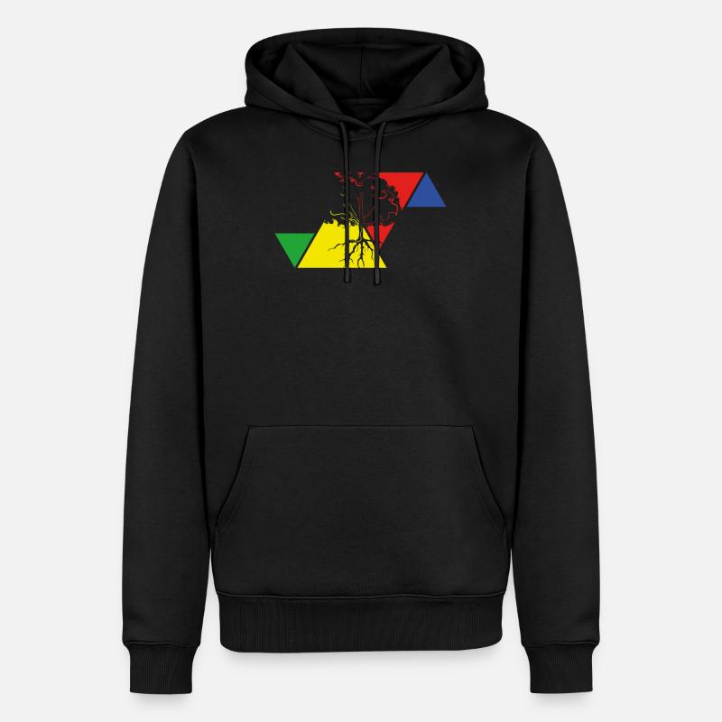 Umweltschutz Baum - Männer Premium Bio Hoodie - Schwarz