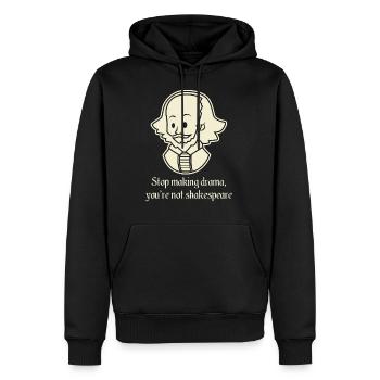 Shakespeare Drama - Männer Premium Bio Hoodie - Schwarz - Vorne - Nico (187cm)