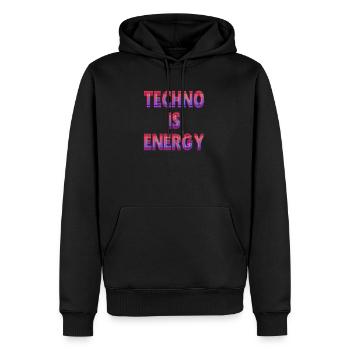 Techno DJ Energy House Electro Raver Dance Musik - Männer Premium Bio Hoodie - Schwarz - Vorne - Nico (187cm)
