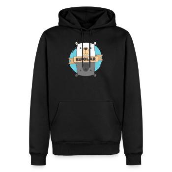 BiPolar Bear I Niedliche psychische Störung Design - Männer Premium Bio Hoodie - Schwarz - Vorne - Nico (187cm)