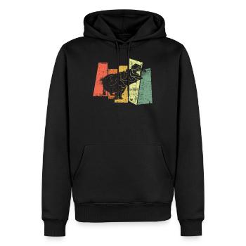 Hippocampe Nildpferd - Sweat à capuche Premium bio Homme - noir - Devant - Nico (187cm)