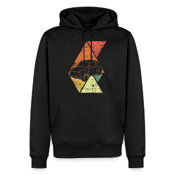 Voitures anciennes - Sweat à capuche Premium bio Homme - noir - Devant - Nico (187cm)