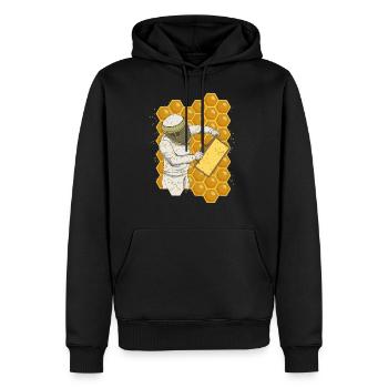 Apiculteur apicole - Sweat à capuche Premium bio Homme - noir - Devant - Nico (187cm)