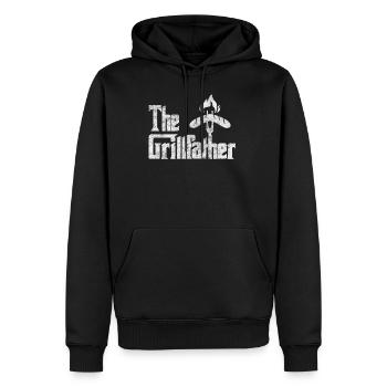 Grillfather Funny barbecue Grilling sayings gift - Men’s Premium Organic Hoodie - black - Front - Nico (187cm)