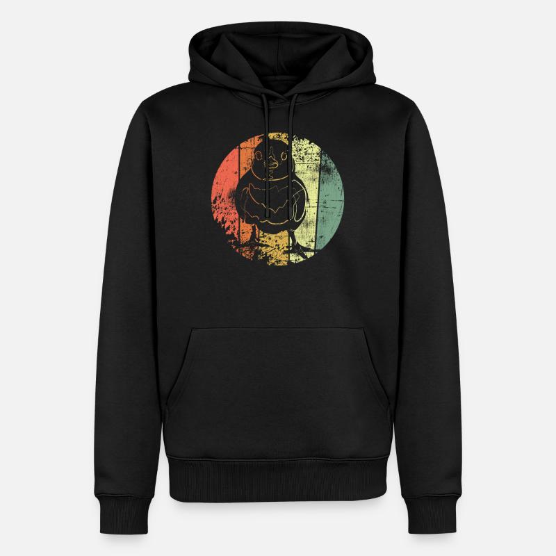Les poussins - Sweat à capuche Premium bio Homme - noir