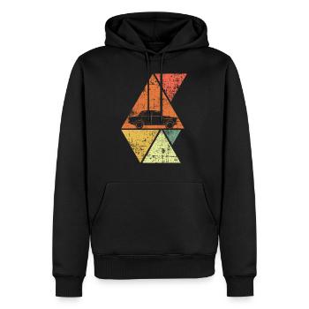 Voitures anciennes - Sweat à capuche Premium bio Homme - noir - Devant - Nico (187cm)