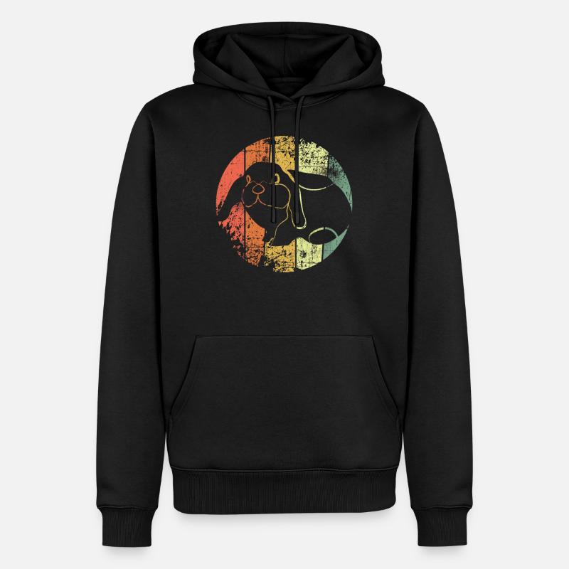 Häschen - Männer Premium Bio Hoodie - Schwarz