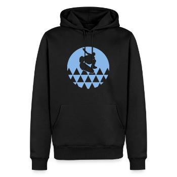 Skate Skater Skateboard Skaten Blau - Männer Premium Bio Hoodie - Schwarz - Vorne - Nico (187cm)