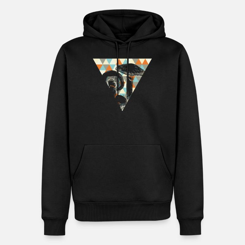 Pilze - Männer Premium Bio Hoodie - Schwarz