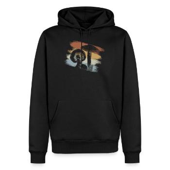 Pilze - Männer Premium Bio Hoodie - Schwarz - Vorne - Nico (187cm)