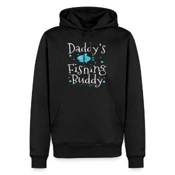 Angler fishing fisherman children father son gifts - Men’s Premium Organic Hoodie - black - Front - Nico (187cm)