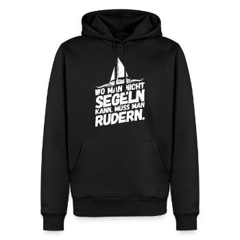 Segeln Segelboot Segelsport Segler Rudern - Männer Premium Bio Hoodie - Schwarz - Vorne - Nico (187cm)