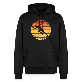 Sprinter Silhouette - Sweat à capuche Premium bio Homme - noir - Devant - Nico (187cm)