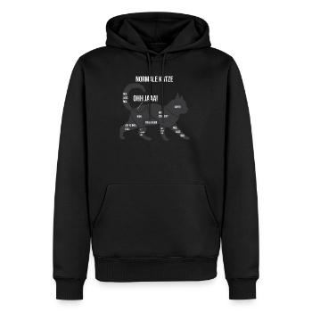 Anatomie drôle d'un cadeau Ragdoll de chat persan - Sweat à capuche Premium bio Homme - noir - Devant - Nico (187cm)