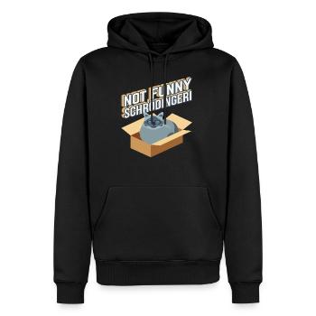 Cats Schrödinger physics student teacher gift - Men’s Premium Organic Hoodie - black - Front - Nico (187cm)
