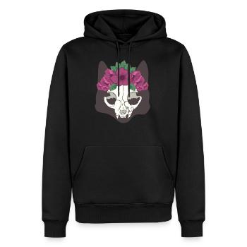 Cadeau pour amoureux de chats Tot La Catrina Mexique - Sweat à capuche Premium bio Homme - noir - Devant - Nico (187cm)