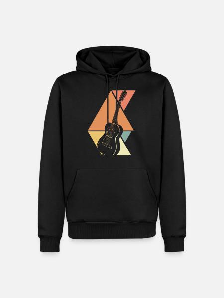 GItarre - Sweat à capuche Premium bio Homme - noir