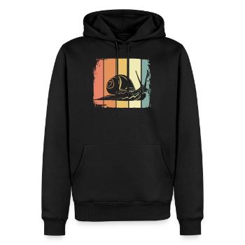 Snail - Men’s Premium Organic Hoodie - black - Front - Nico (187cm)
