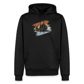 Escargot - Sweat à capuche Premium bio Homme - noir - Devant - Nico (187cm)