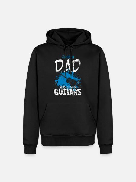 Guitarist Papa Guitar - Men’s Premium Organic Hoodie - black