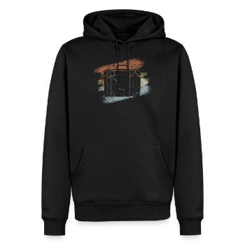 Reisen Koffer Urlauber - Männer Premium Bio Hoodie - Schwarz - Vorne - Nico (187cm)
