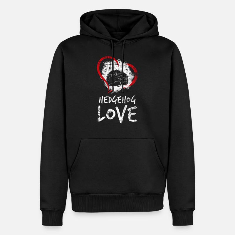 Hérisson - Sweat à capuche Premium bio Homme - noir