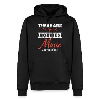 Musiciens - Sweat à capuche Premium bio Homme - noir - Devant - Nico (187cm)
