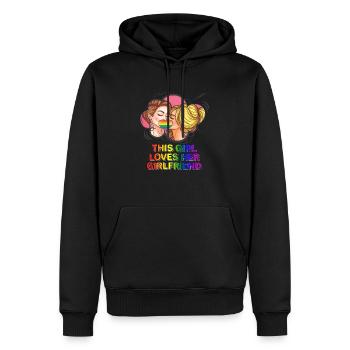 Gay Pride Rainbow Flag Lesbisch LGBT Queer Lesben - Männer Premium Bio Hoodie - Schwarz - Vorne - Nico (187cm)