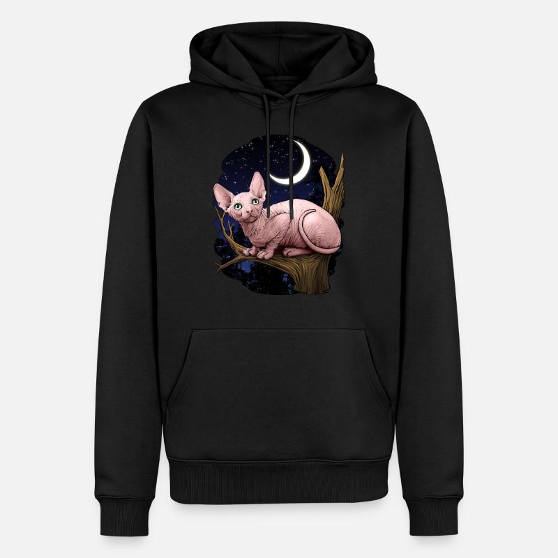 Sphynx - Sweat à capuche Premium bio Homme - noir