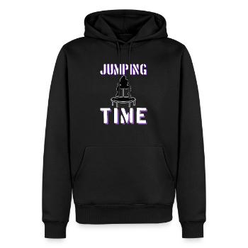Jumping Trampolin Jumpen Jumpstyle Jump Fitness - Männer Premium Bio Hoodie - Schwarz - Vorne - Nico (187cm)