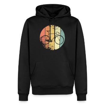 Vélo de course - Sweat à capuche Premium bio Homme - noir - Devant - Nico (187cm)