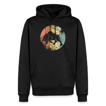 Bulles - Sweat à capuche Premium bio Homme - noir - Devant - Nico (187cm)