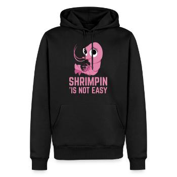Shrimpin n’est pas facile I Rose design et cadeau pour - Sweat à capuche Premium bio Homme - noir - Devant - Nico (187cm)
