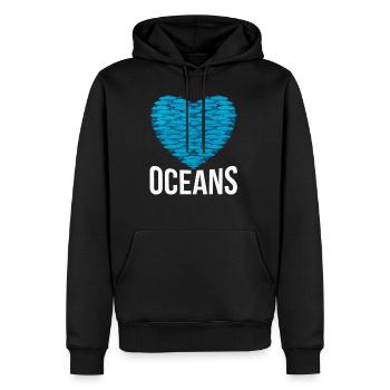 Rettet Die Ozean Meer Erde Umweltbewusst Geschenk - Männer Premium Bio Hoodie - Schwarz - Vorne - Nico (187cm)