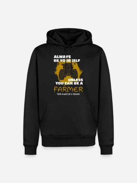 Tractor funny - Men’s Premium Organic Hoodie - black