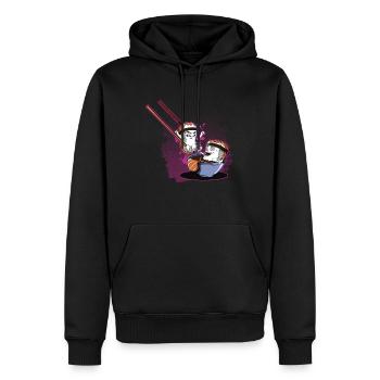 Sushi Reis Lachs Japan - Männer Premium Bio Hoodie - Schwarz - Vorne - Nico (187cm)